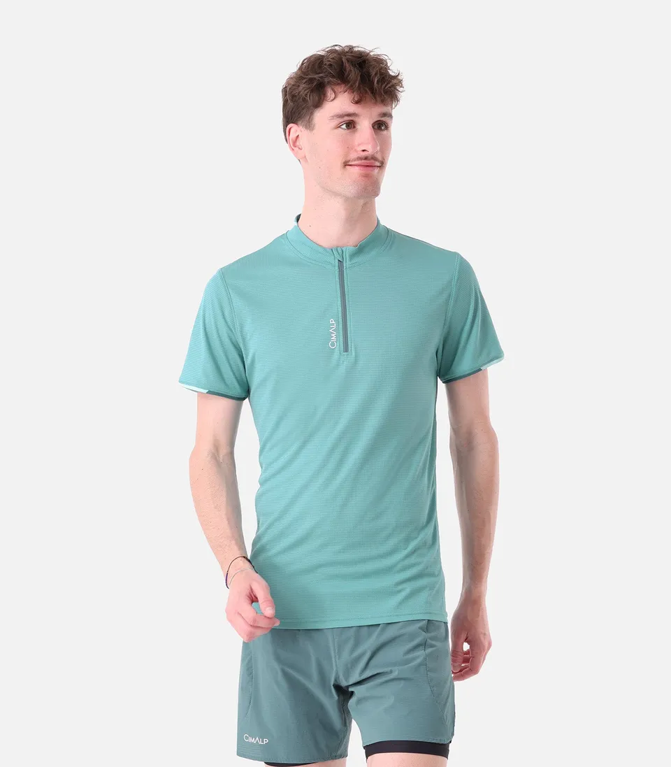 cimalp-faraut-2-h-t-shirt-trail-homme-marine-demi-zip image 1