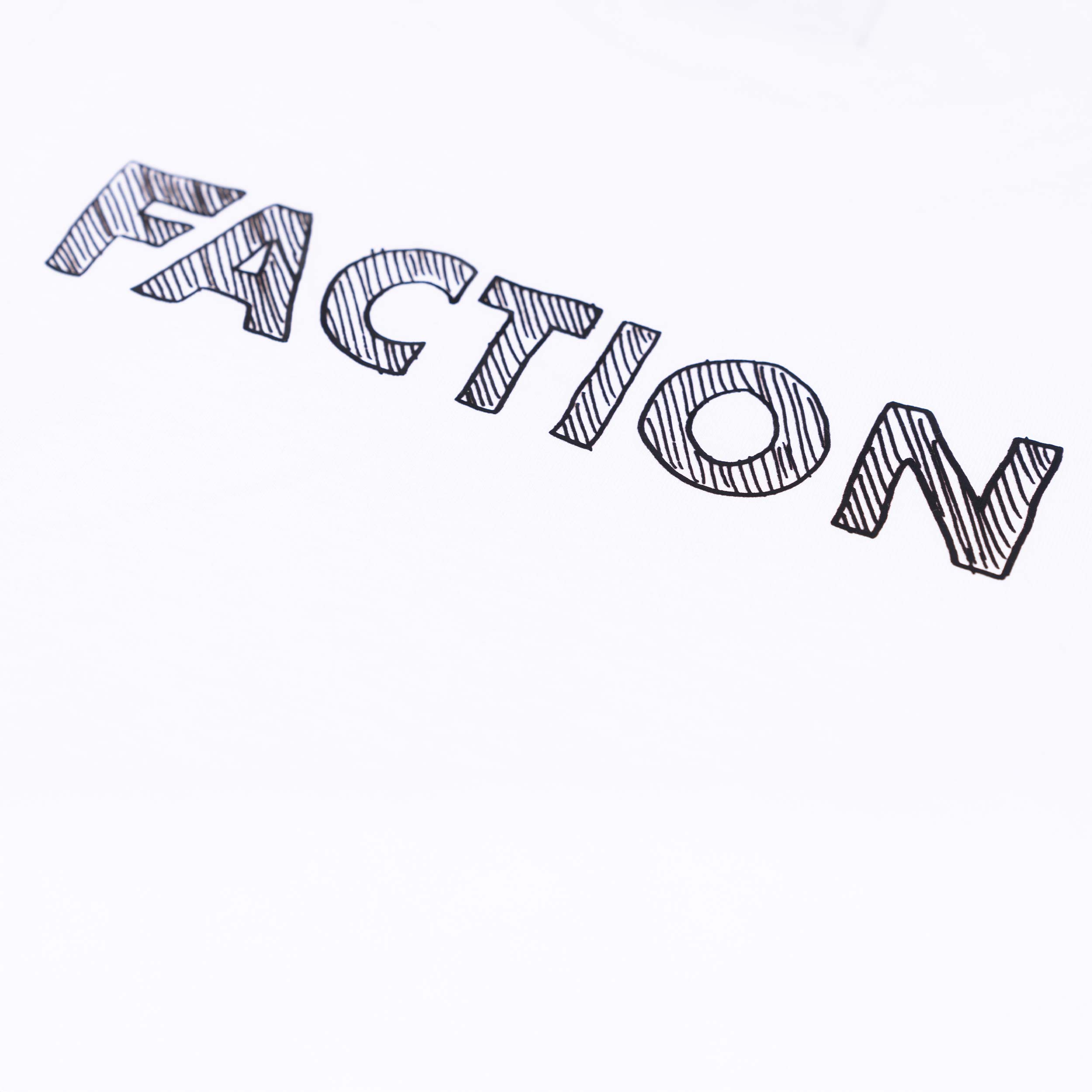 faction-logo-tee-t-shirt-coton-blanc-coupe-d-contract-e image 5
