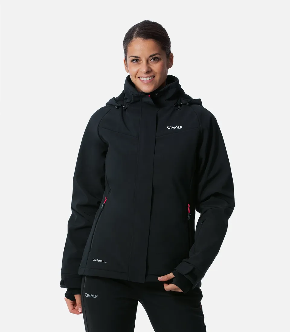 cimalp-gervais-veste-de-ski-femme-bordeaux-stretch-polaire image 1