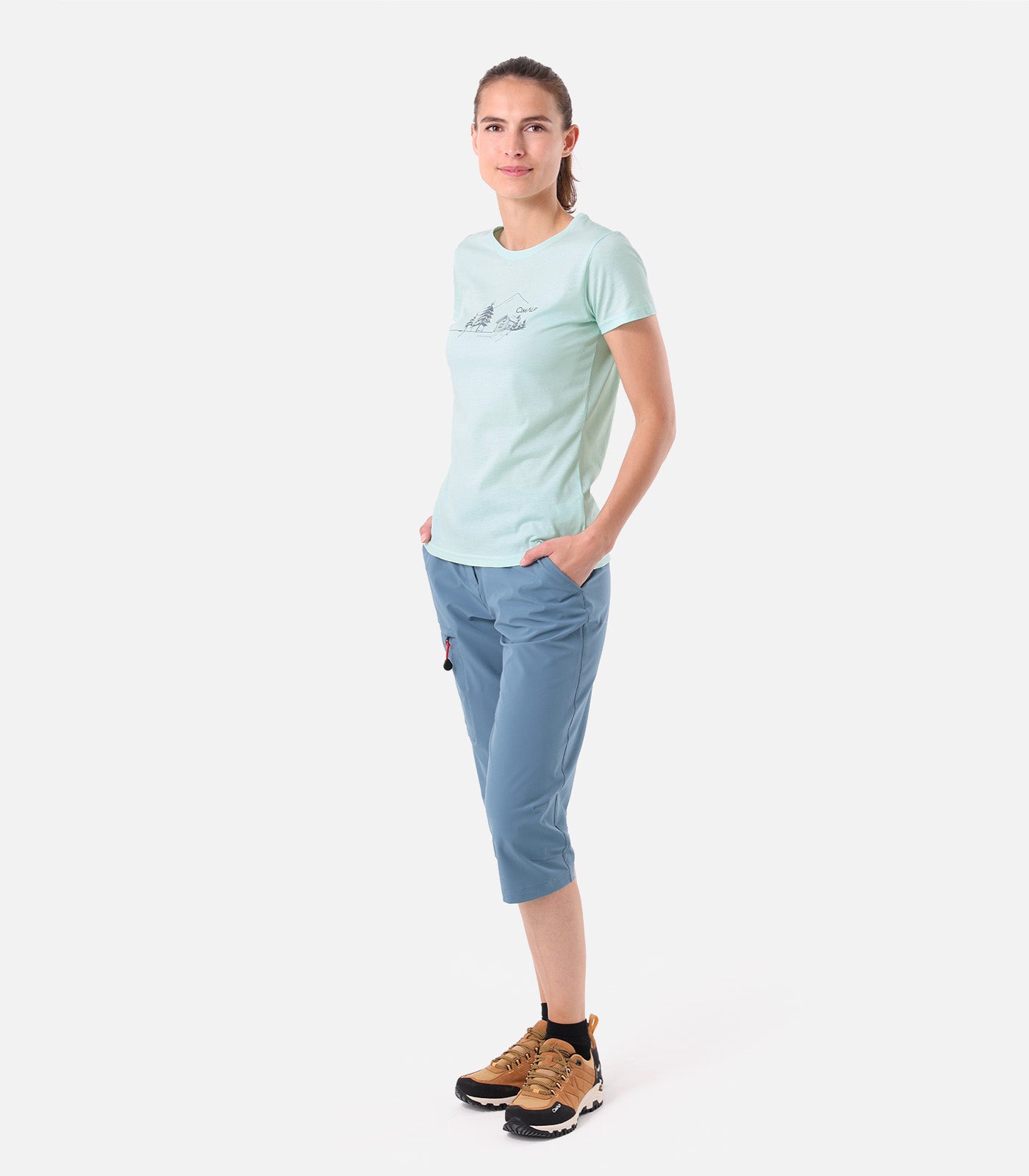 cimalp-shelter-f-t-shirt-randonn-e-femme-vert-respirant image 2