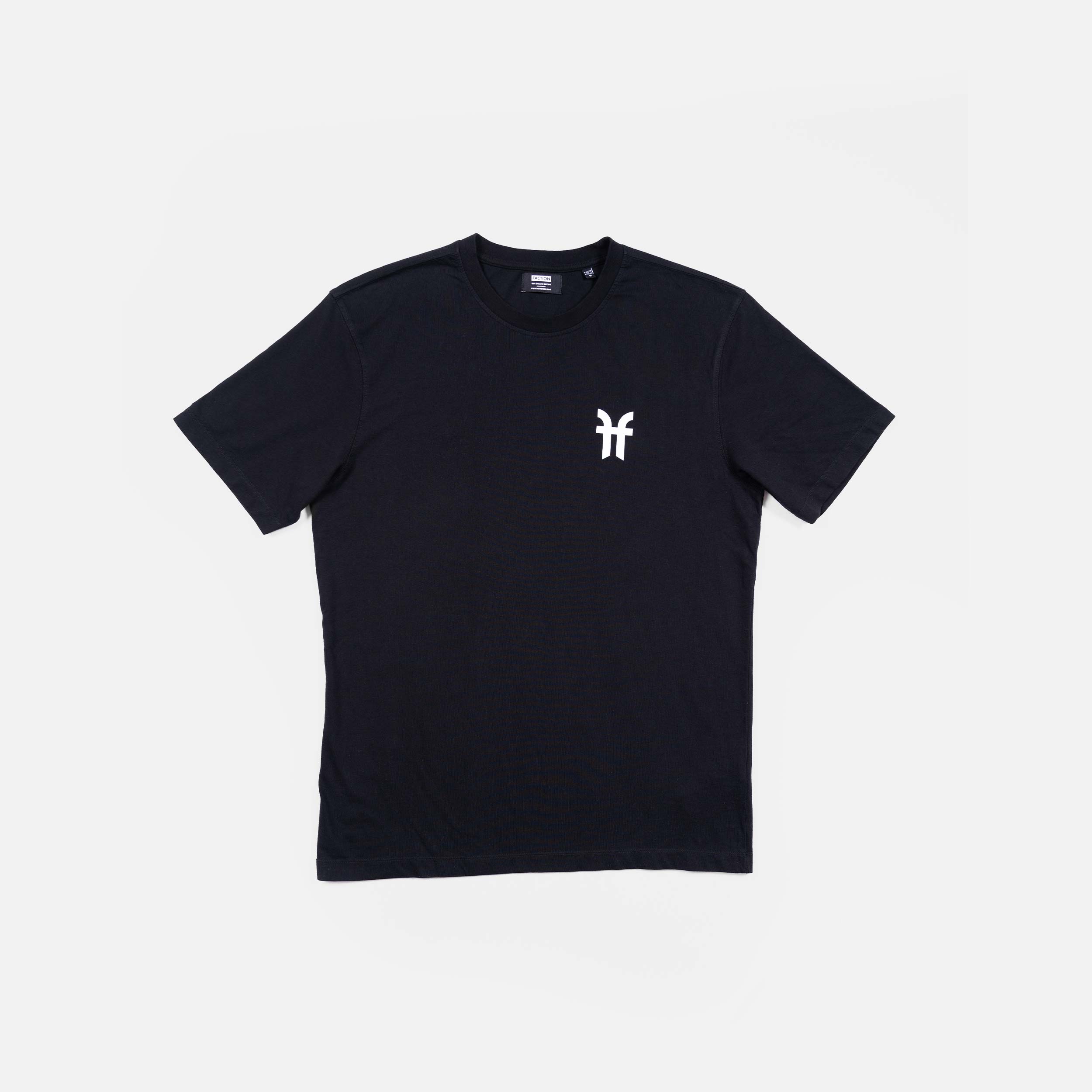 faction-logo-tee-t-shirt-noir-100-coton-adulte image 1