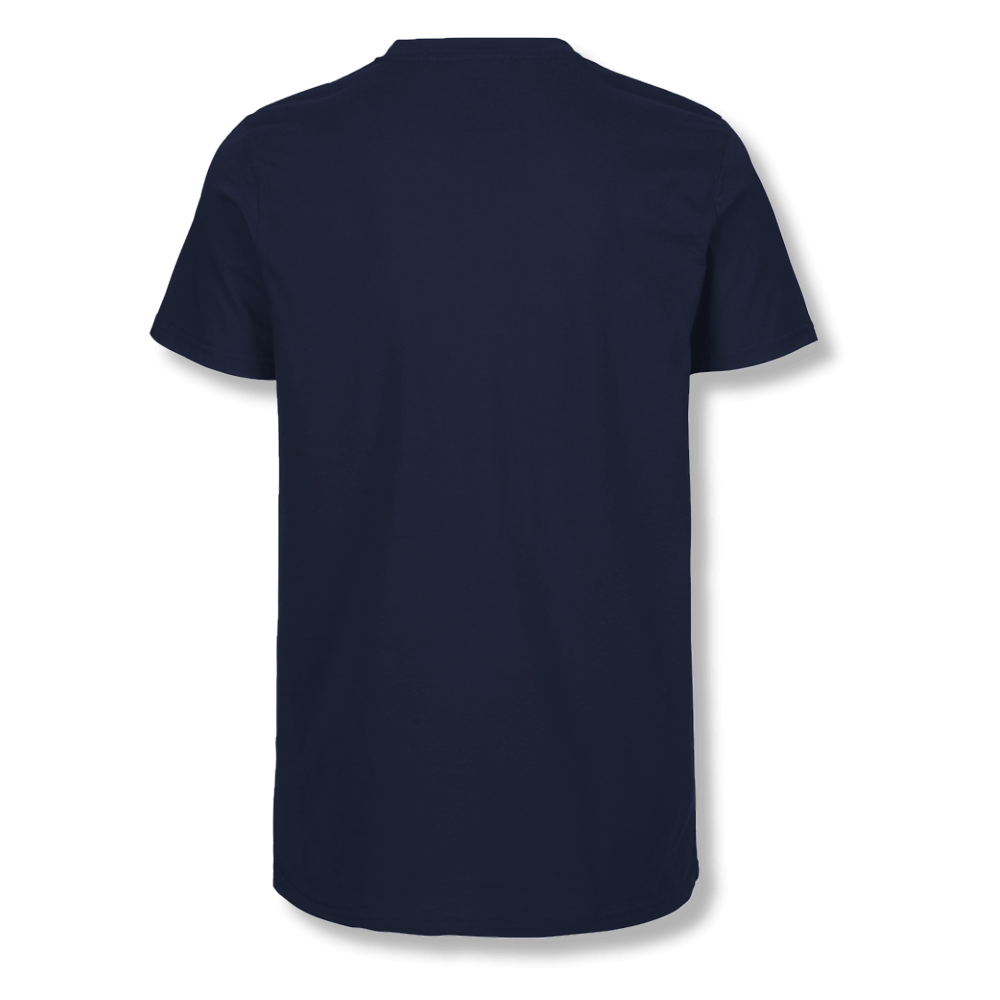 hagan-t-shirt-bio-bleu-coton-t-shirt-cintr-logo-poitrine image 2