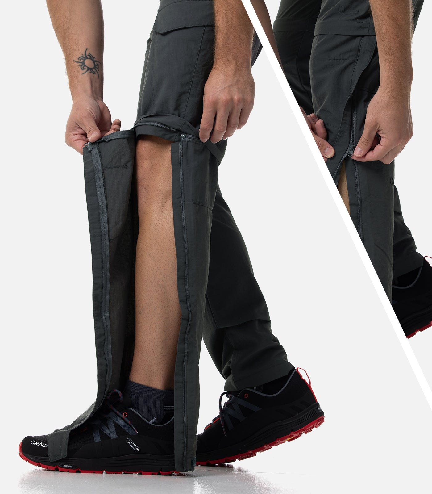 cimalp-katmandou-court-3-h-pantalon-trek-homme-anthracite-2-en-1 image 6