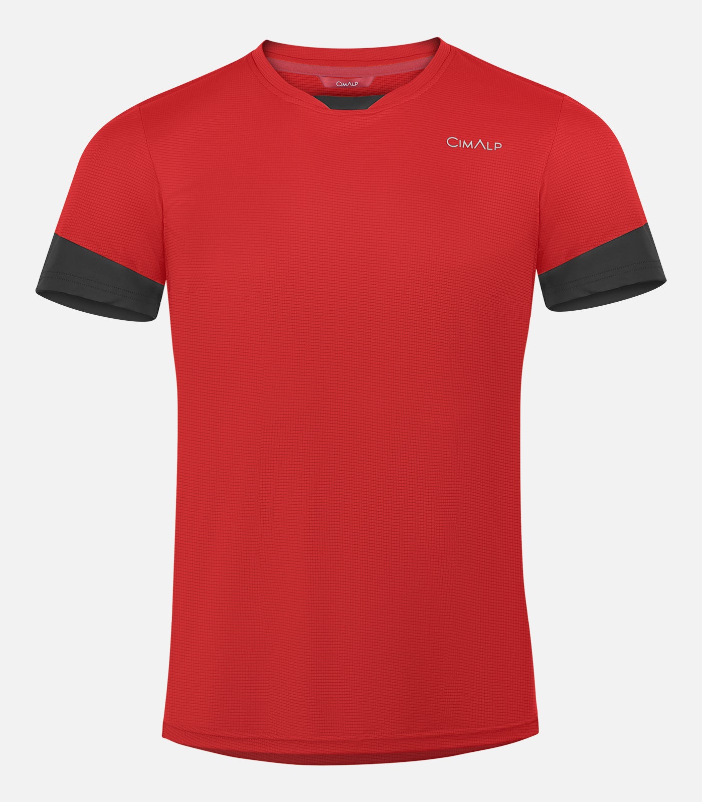 cimalp-bauges-2-h-t-shirt-trail-homme-rouge-respirant image 2