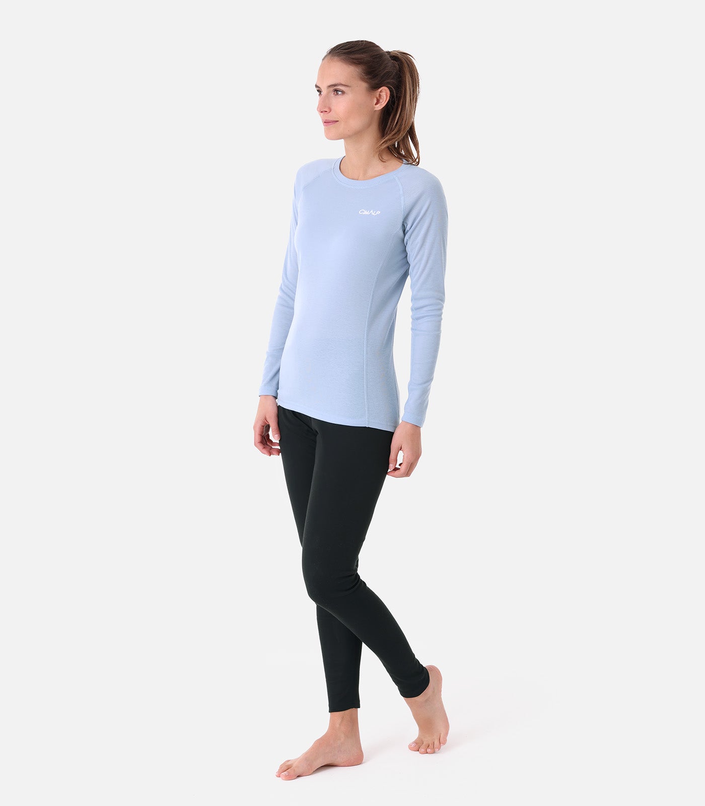 cimalp-warm-top-5-f-haut-thermique-femme-noir-col-rond image 3
