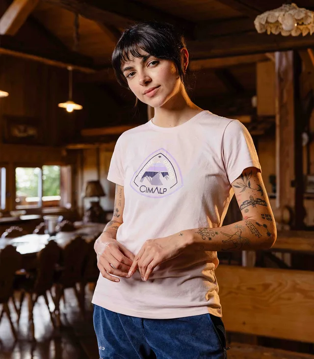 cimalp-almet-f-alpine-refuge-t-shirt-rando-femme-rose image 1