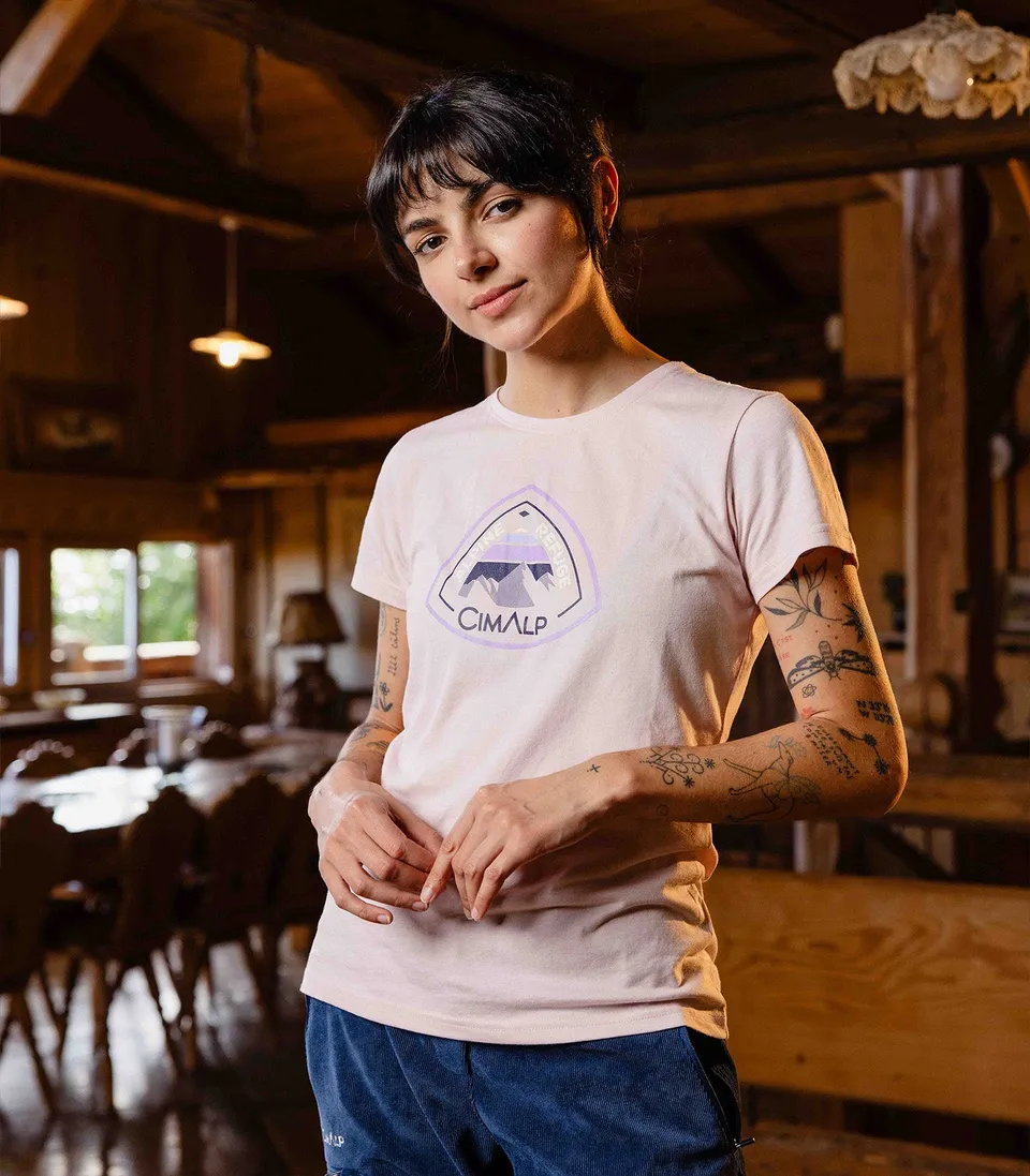 cimalp-almet-f-alpine-refuge-t-shirt-rando-femme-rose image 1