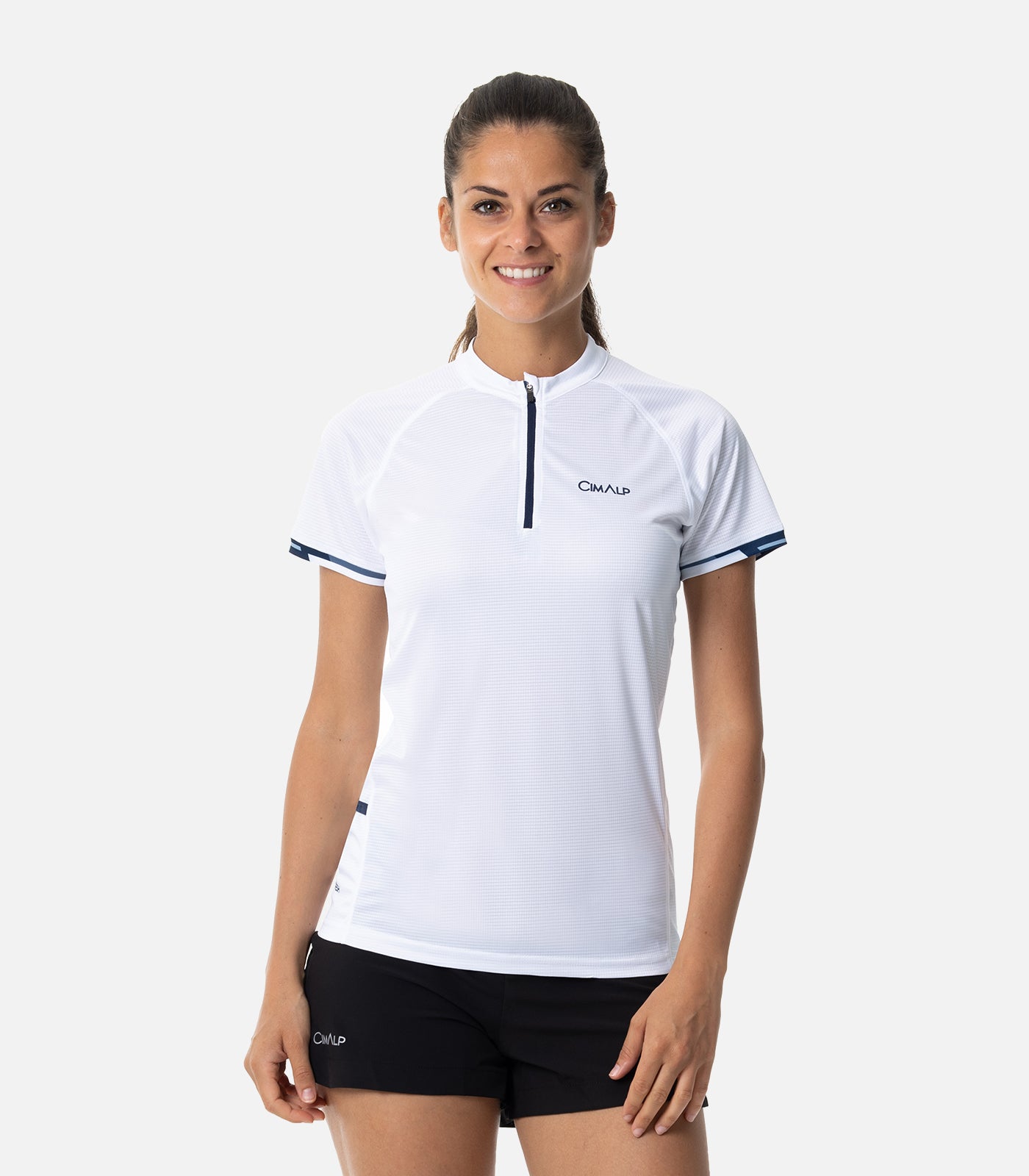 cimalp-autane-f-t-shirt-trail-femme-marine-demi-zip image 7