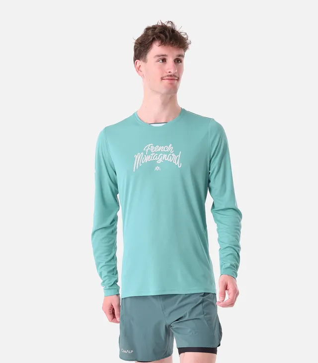 cimalp-french-montagnard-ls-2-h-t-shirt-trail-homme-vert image 1