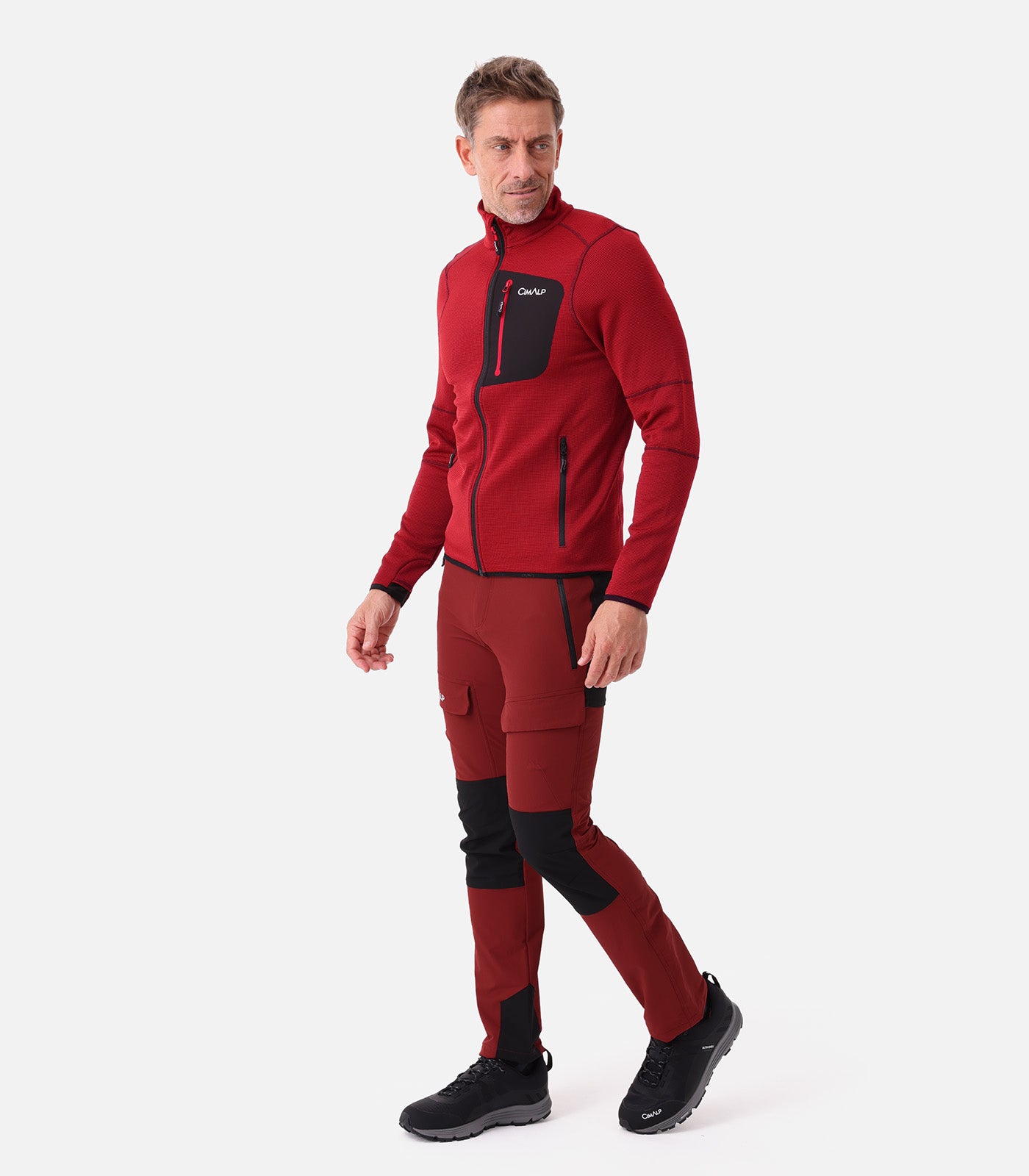 cimalp-brevent-2-h-veste-polaire-homme-vert-fonc-stretch image 7