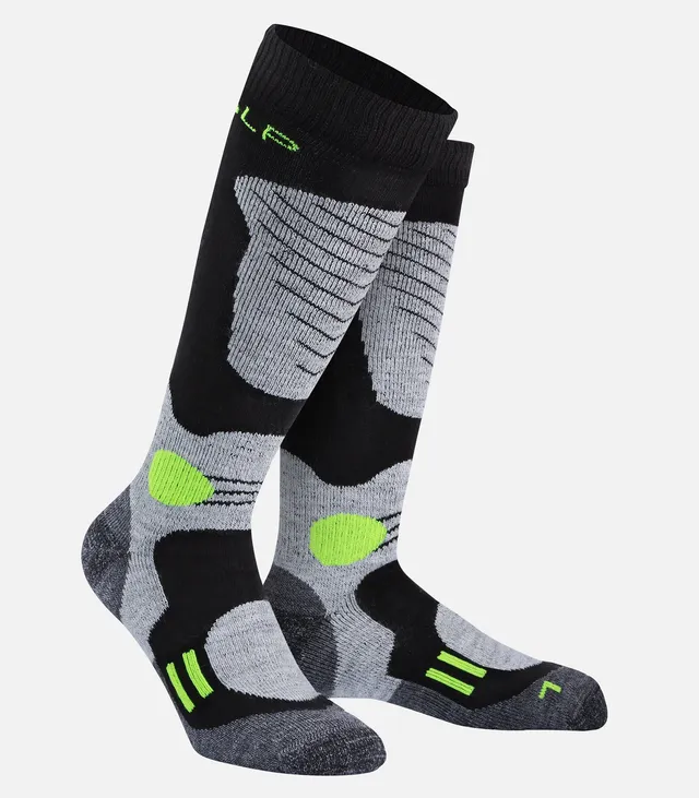 cimalp-warm-socks-chaussettes-randonn-e-noires-laine image 1