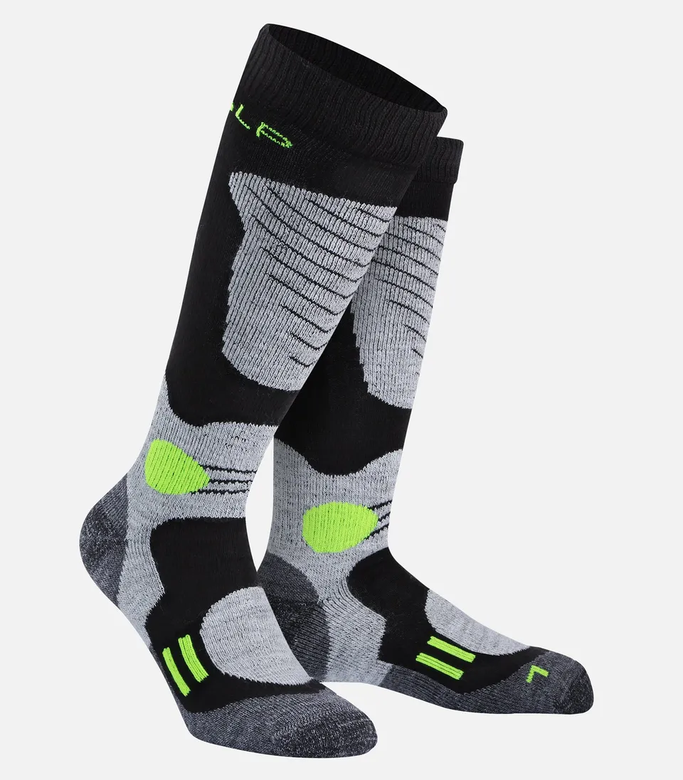 cimalp-warm-socks-chaussettes-randonn-e-noires-laine image 1