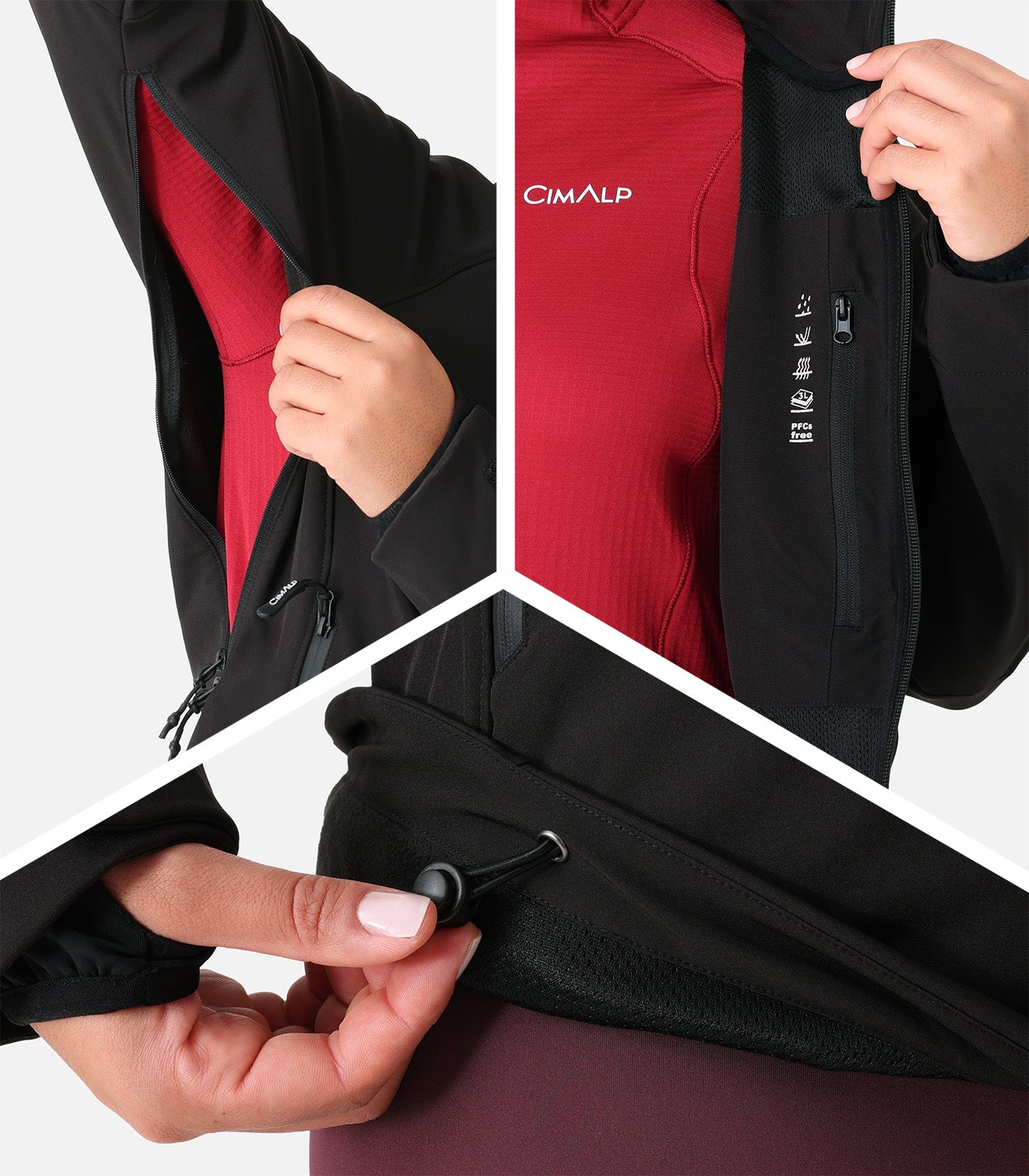 cimalp-energy-6-f-veste-softshell-femme-bordeaux-stretch image 5