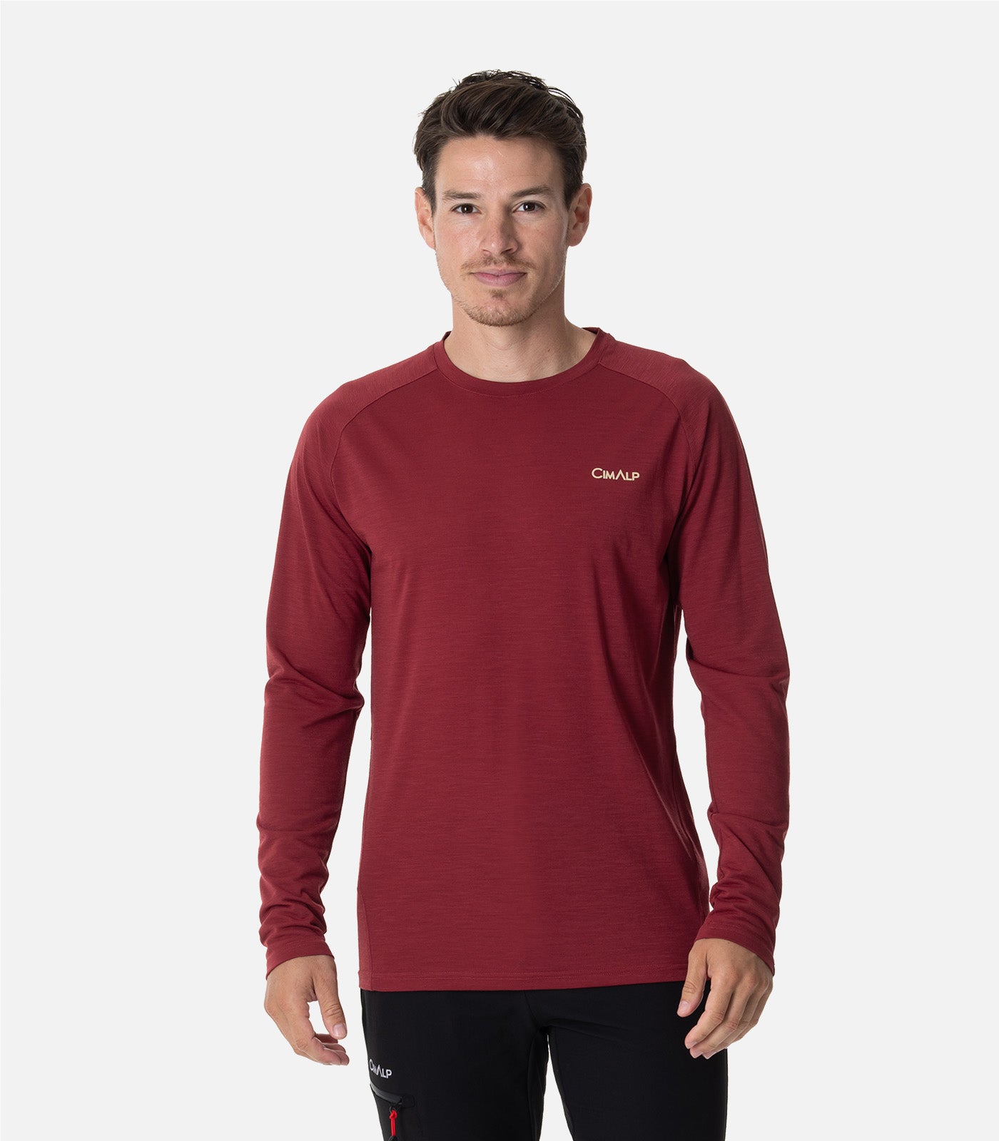 cimalp-charvin-3-h-t-shirt-rando-homme-bordeaux image 8
