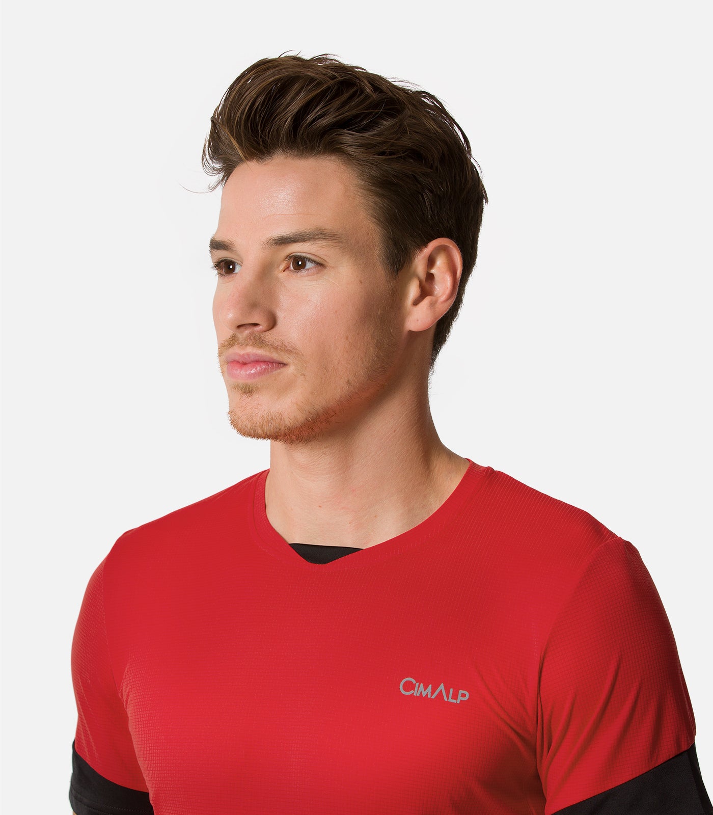 cimalp-bauges-2-h-t-shirt-trail-homme-rouge-respirant image 6