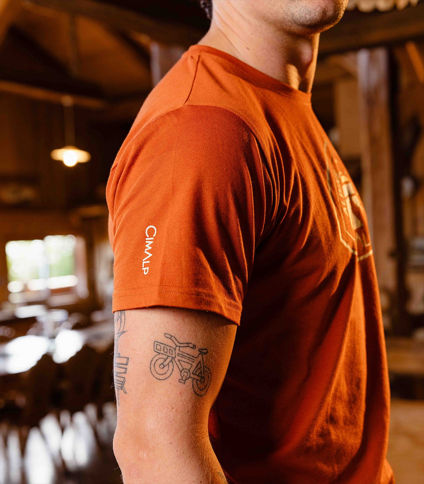 cimalp-almet-t-shirt-randonn-e-homme-marron-coton-recycl image 2