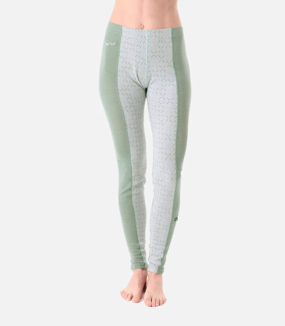 cimalp-wool-pant-f-collant-thermique-femme-vert-m-rinos image 1