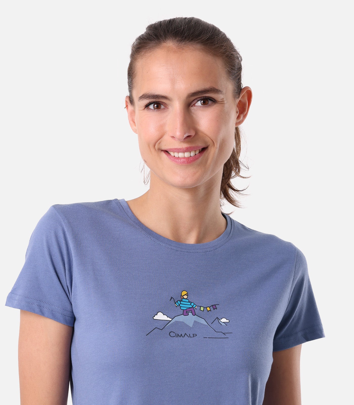 cimalp-alpinist-2-f-t-shirt-randonnee-femme-bleu-coton image 4