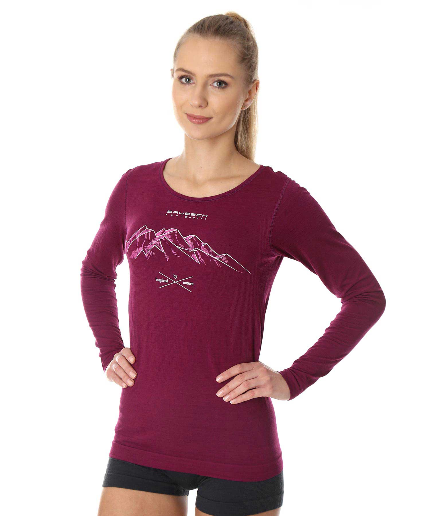 brubeck-outdoor-wool-haut-merino-femme-manches-longues image 1