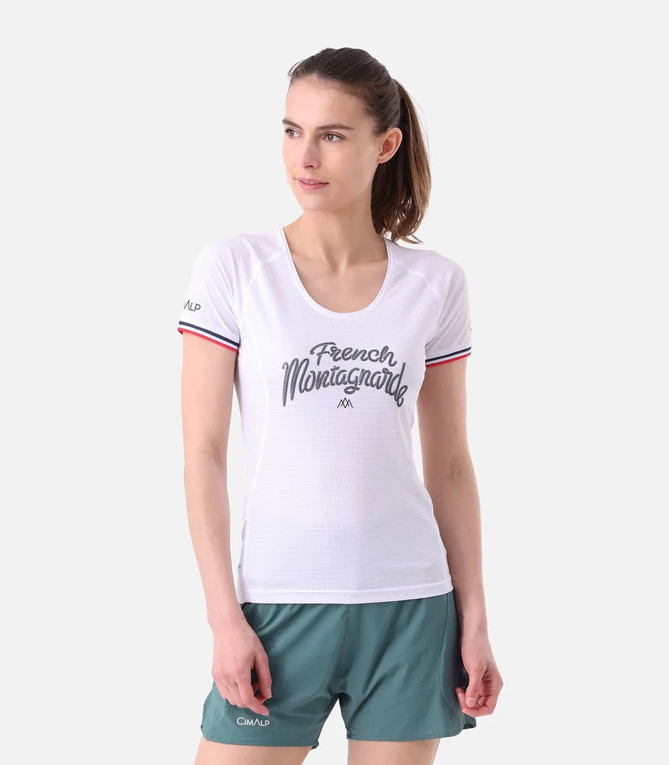 cimalp-la-fran-aise-2-f-t-shirt-trail-femme-rose-respirant image 1