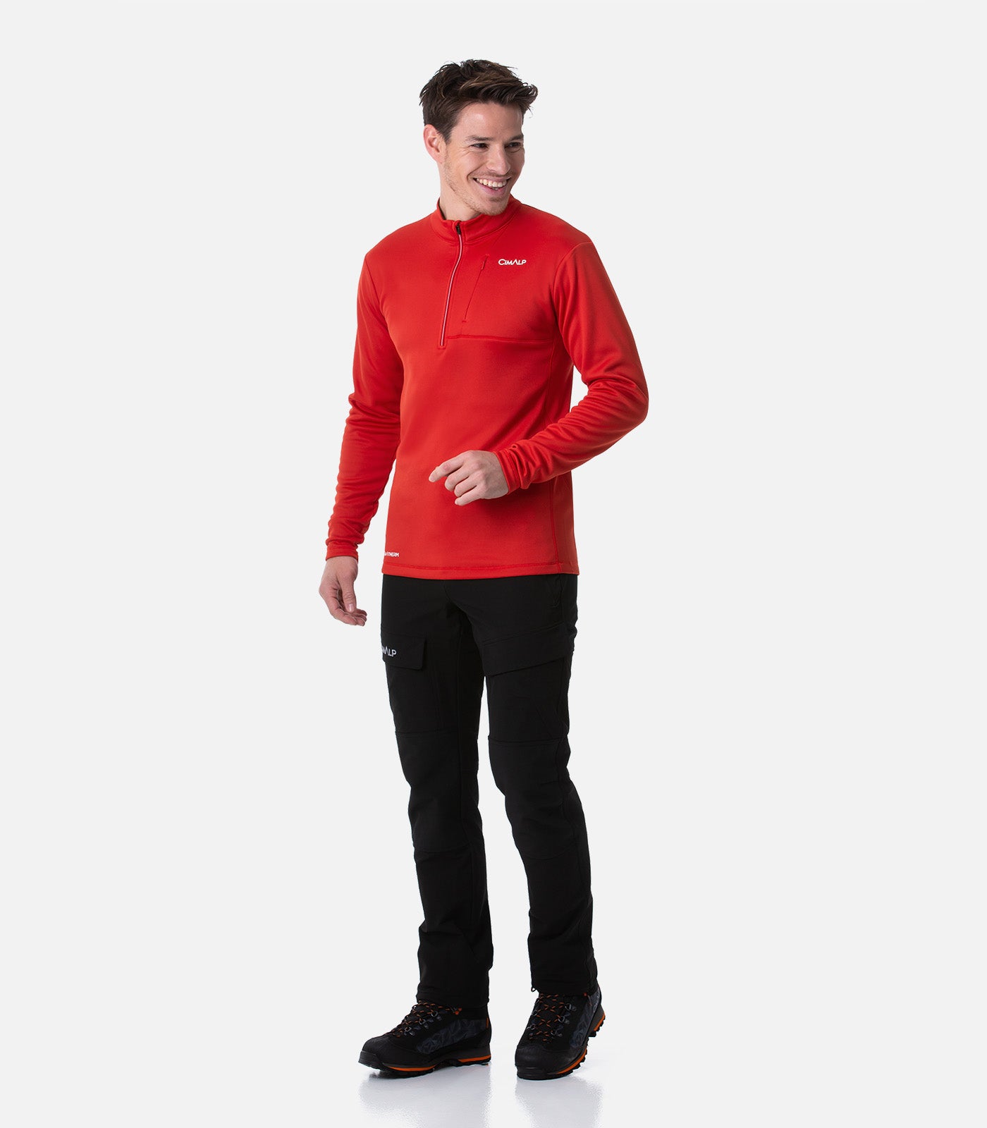 cimalp-verdon-h-polaire-homme-rouge-stretch image 3