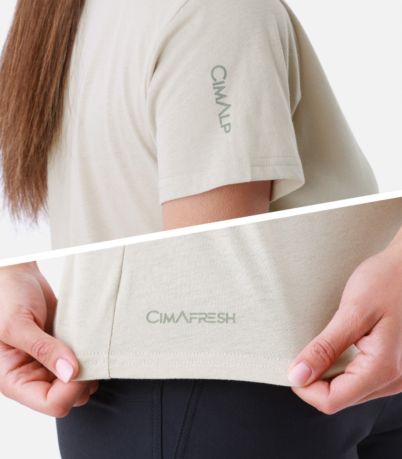 cimalp-map-2-f-t-shirt-randonn-e-femme-beige-anti-uv image 5
