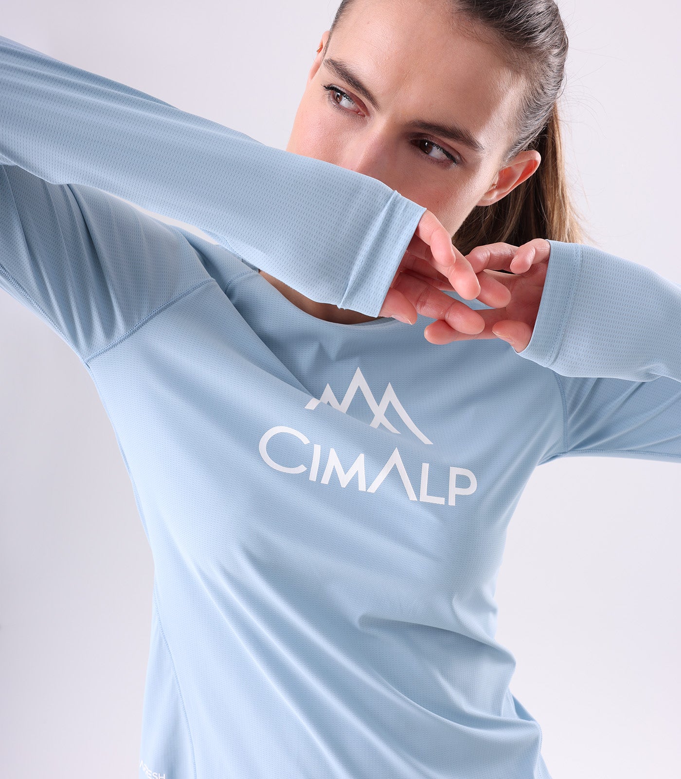cimalp-team-ls-3-f-t-shirt-trail-femme-bleu-gris-manches-longues image 3