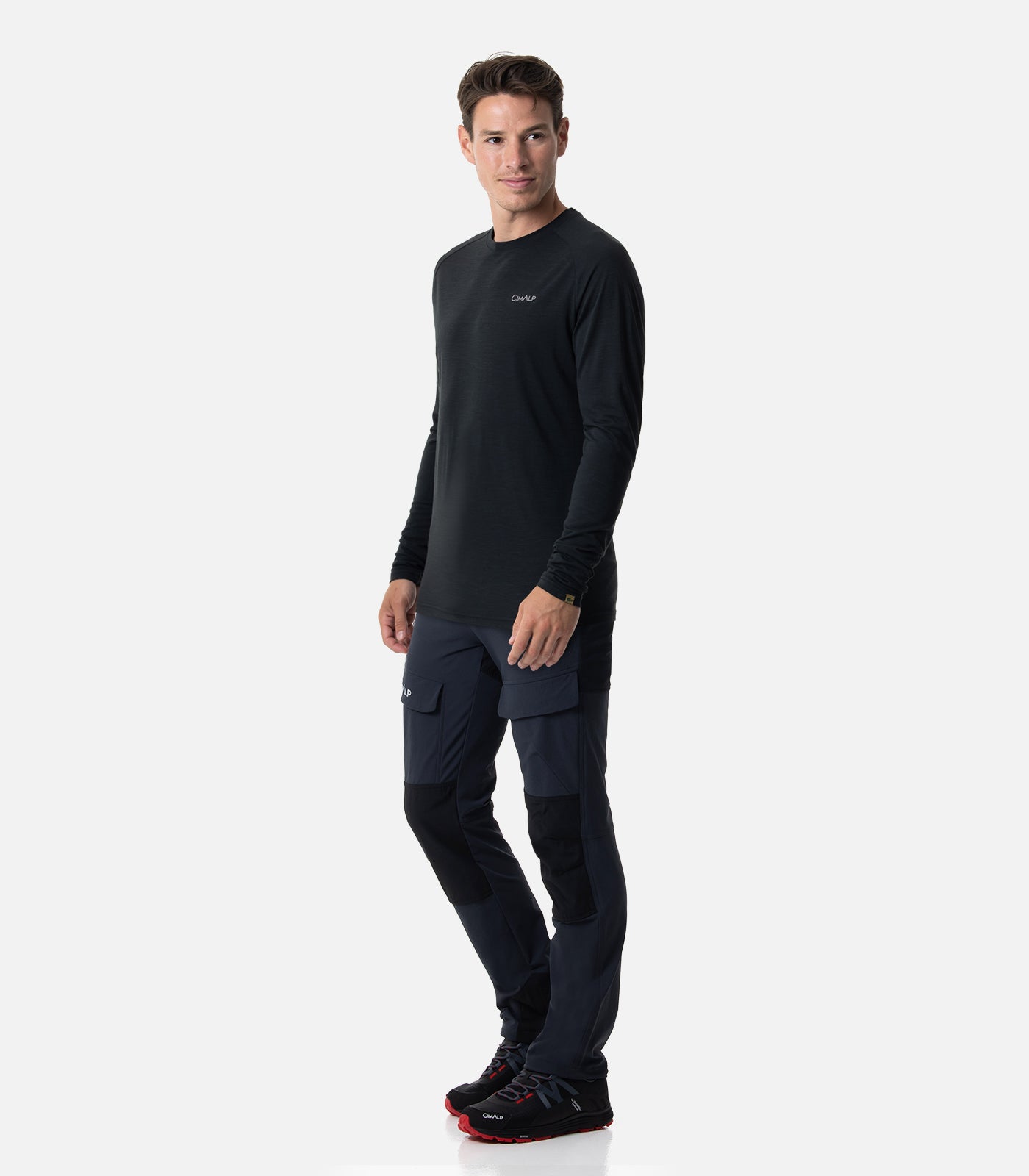 cimalp-laos-court-6-h-pantalon-rando-homme-anthracite-stretch image 3