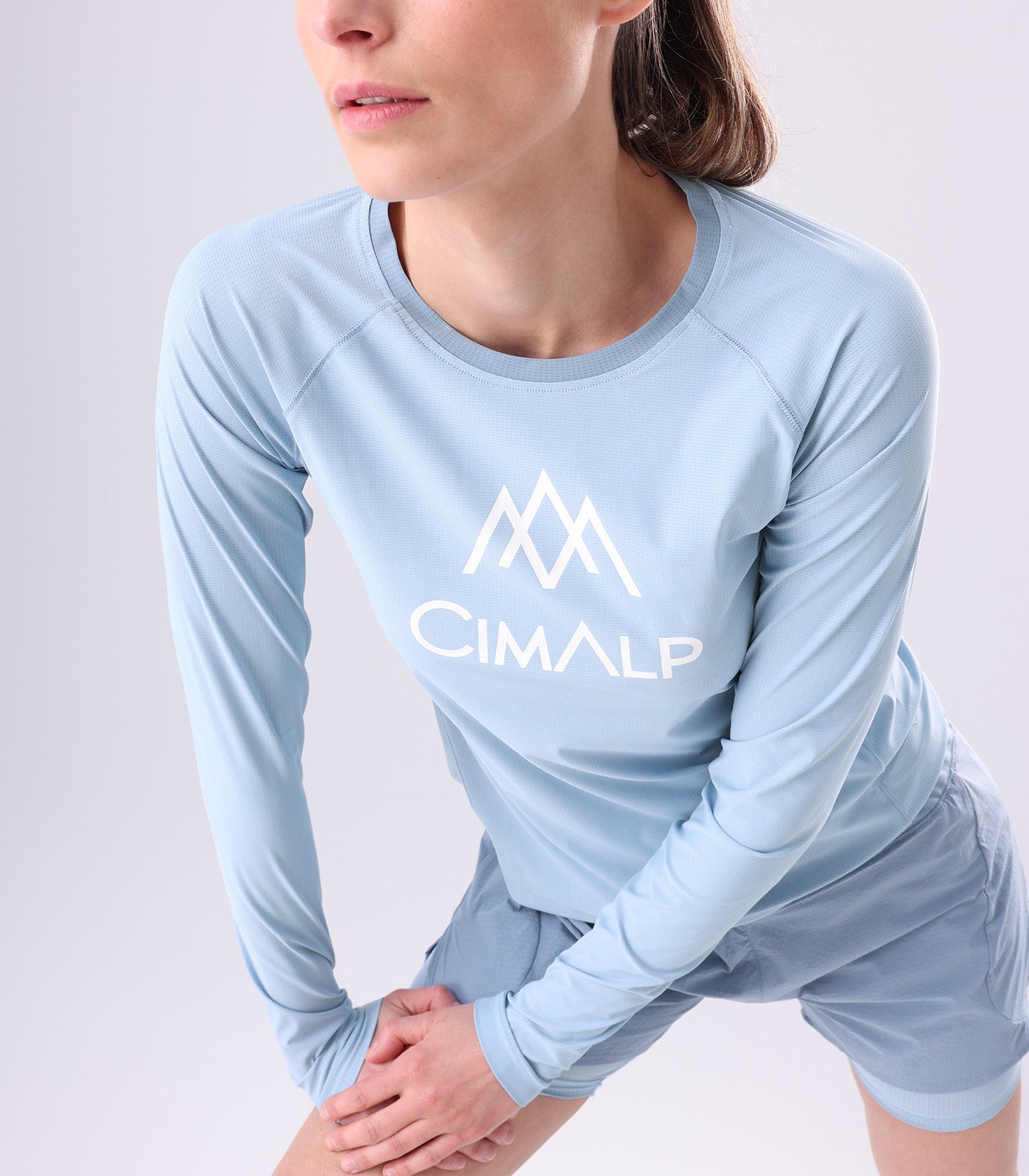 cimalp-team-ls-3-f-t-shirt-trail-femme-bleu-gris-manches-longues image 1