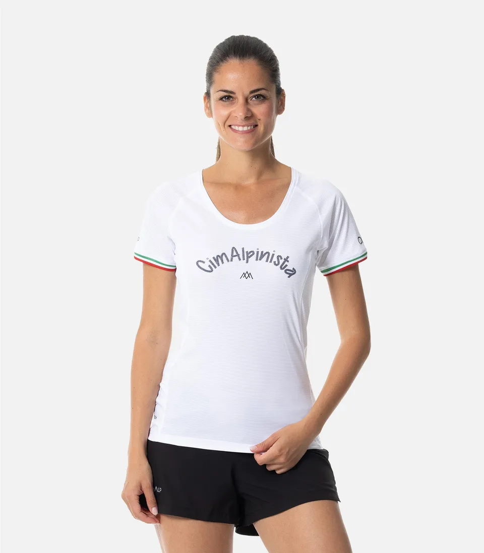 cimalp-italian-montagnard-t-shirt-trail-bleu-femme image 1
