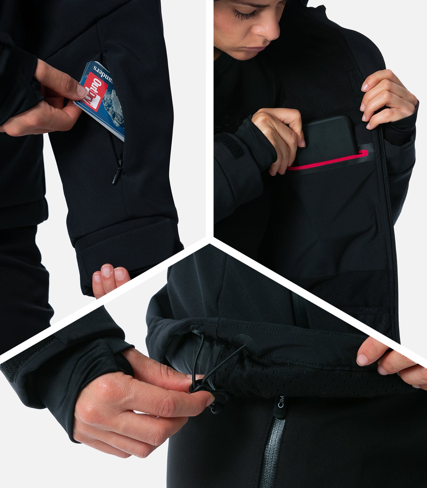 cimalp-gervais-veste-de-ski-femme-bordeaux-stretch-polaire image 7