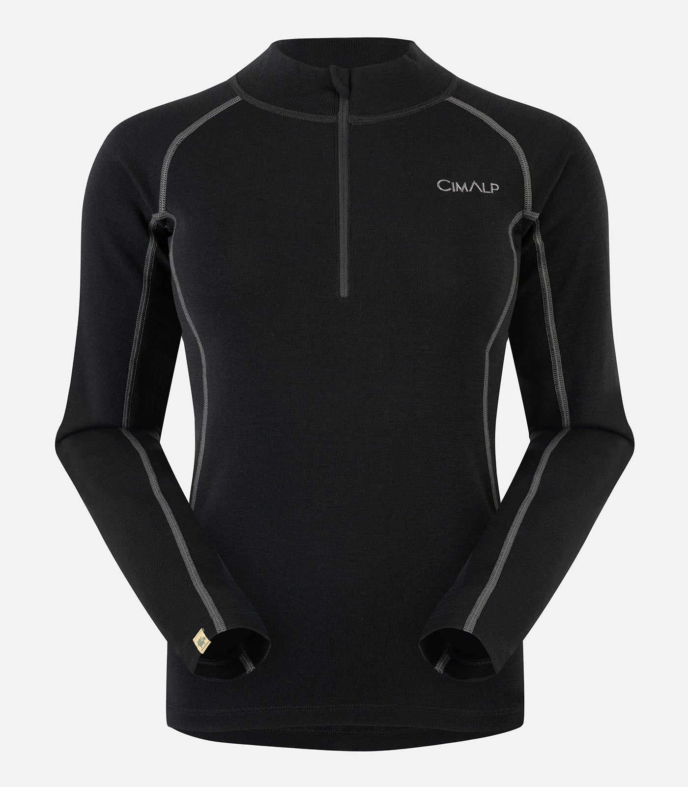cimalp-wool-zip-240-f-sous-v-tement-thermique-noir-s-chaud image 6