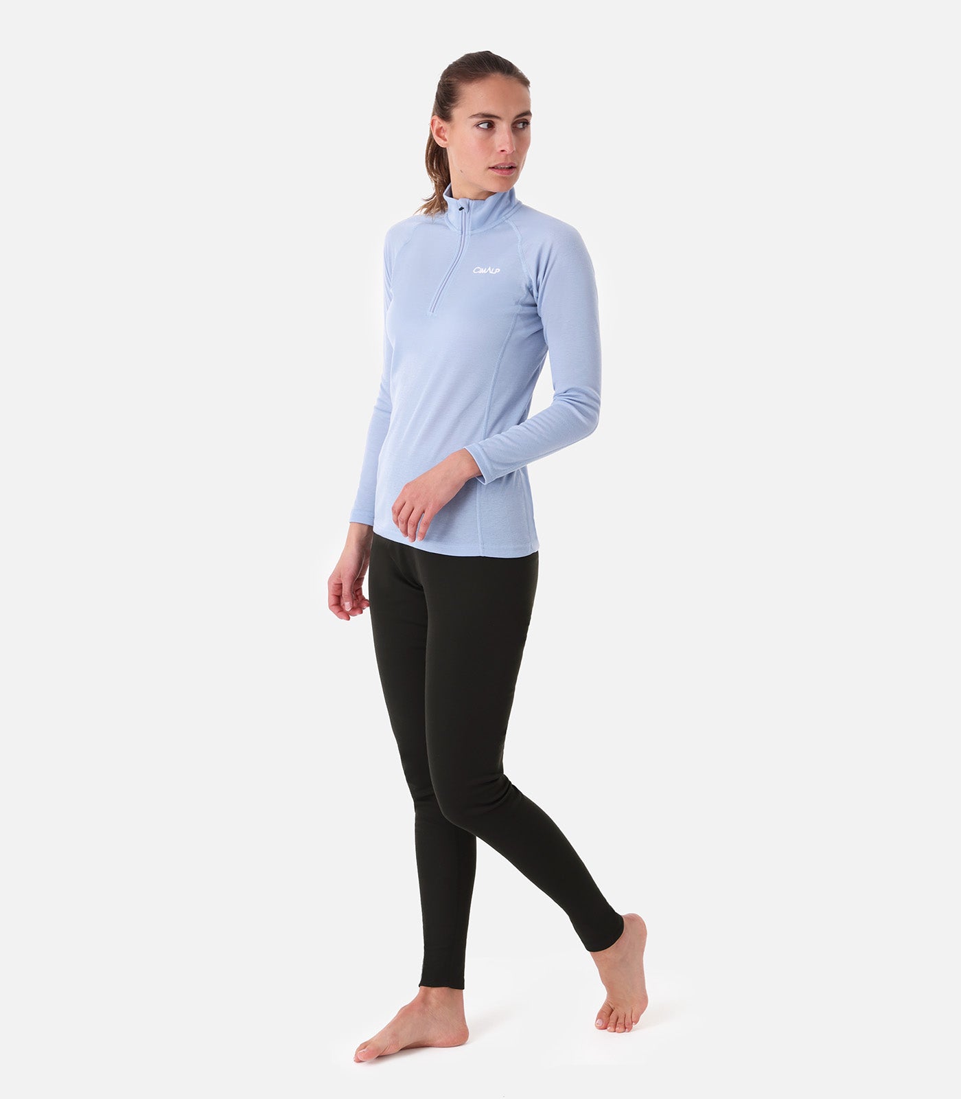 cimalp-warm-zip-5-f-sous-v-tement-thermique-femme-noir-col-zip image 3