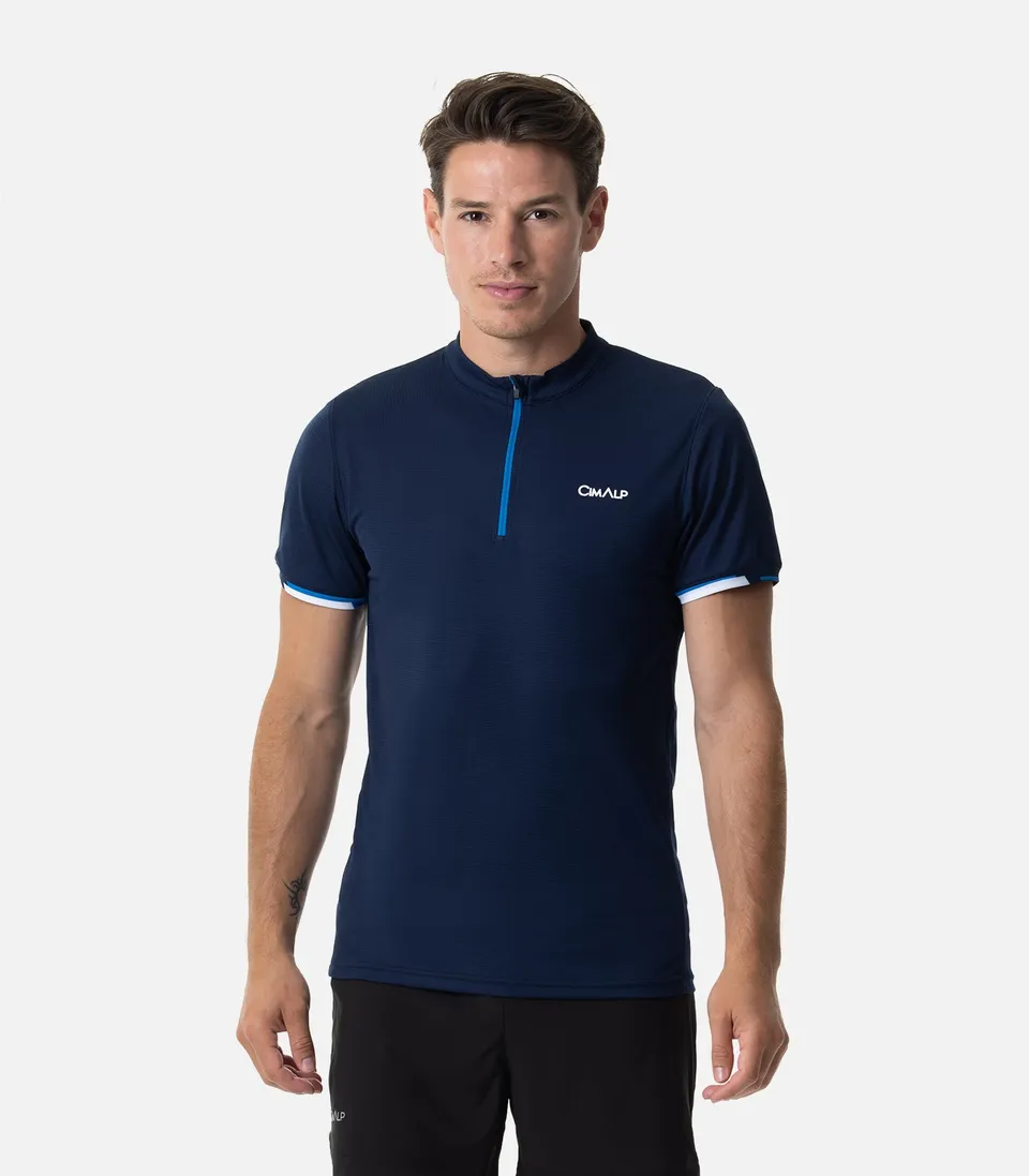cimalp-faraut-h-t-shirt-trail-marine-demi-zip-respirant image 1