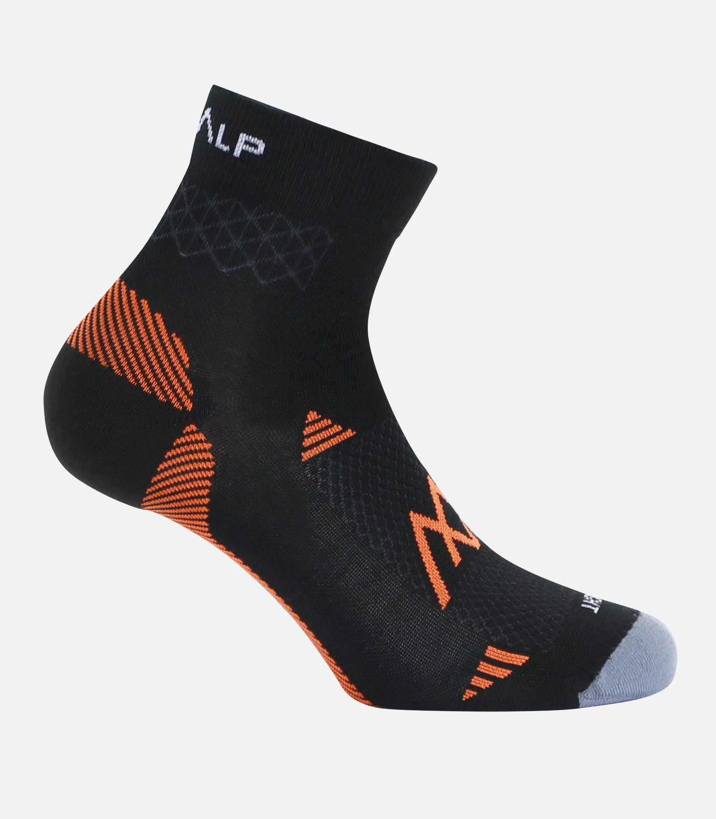 cimalp-run-mid-chaussettes-randonn-e-noir-blanc-merinos image 2