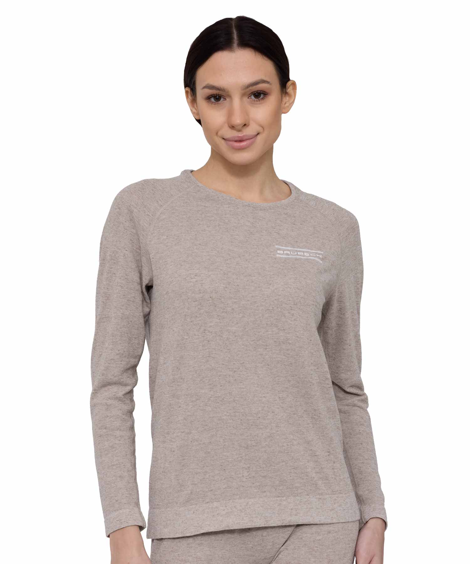 brubeck-comfort-night-haut-pyjama-femme-manche-longue-lin image 1