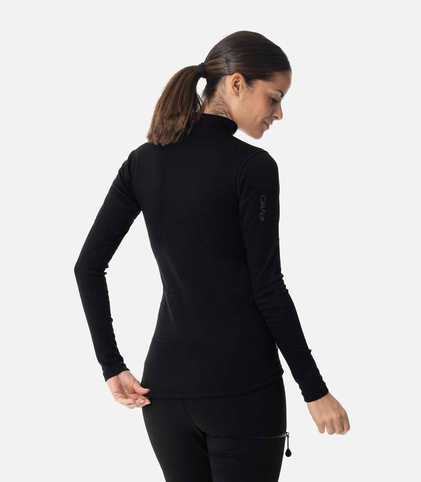 cimalp-x-warm-zip-4-f-sous-v-tement-thermique-femme-noir image 4