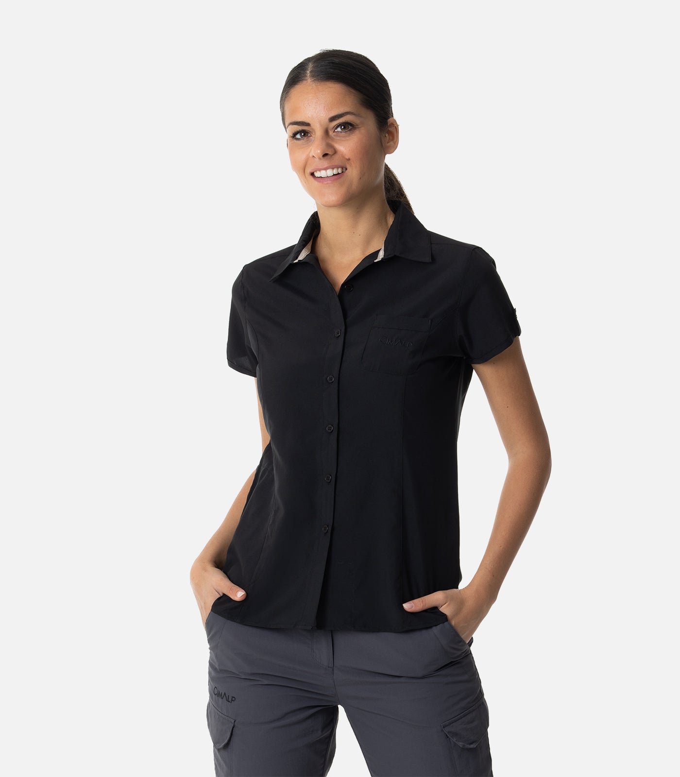 cimalp-annabel-3-chemise-randonn-e-femme-anthracite-anti-insectes image 1