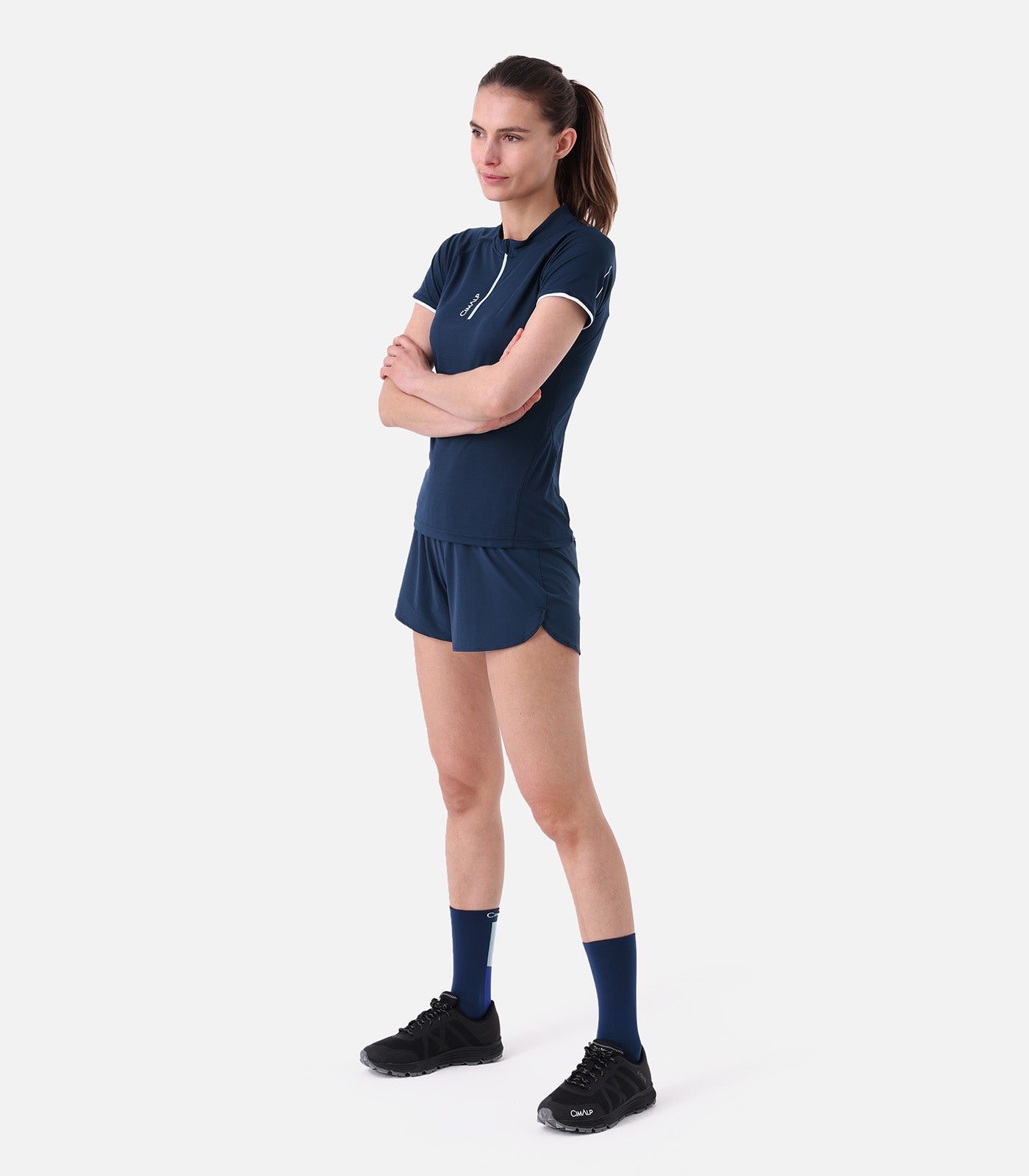 cimalp-autane-2-f-t-shirt-trail-femme-ciel-demi-zip image 5
