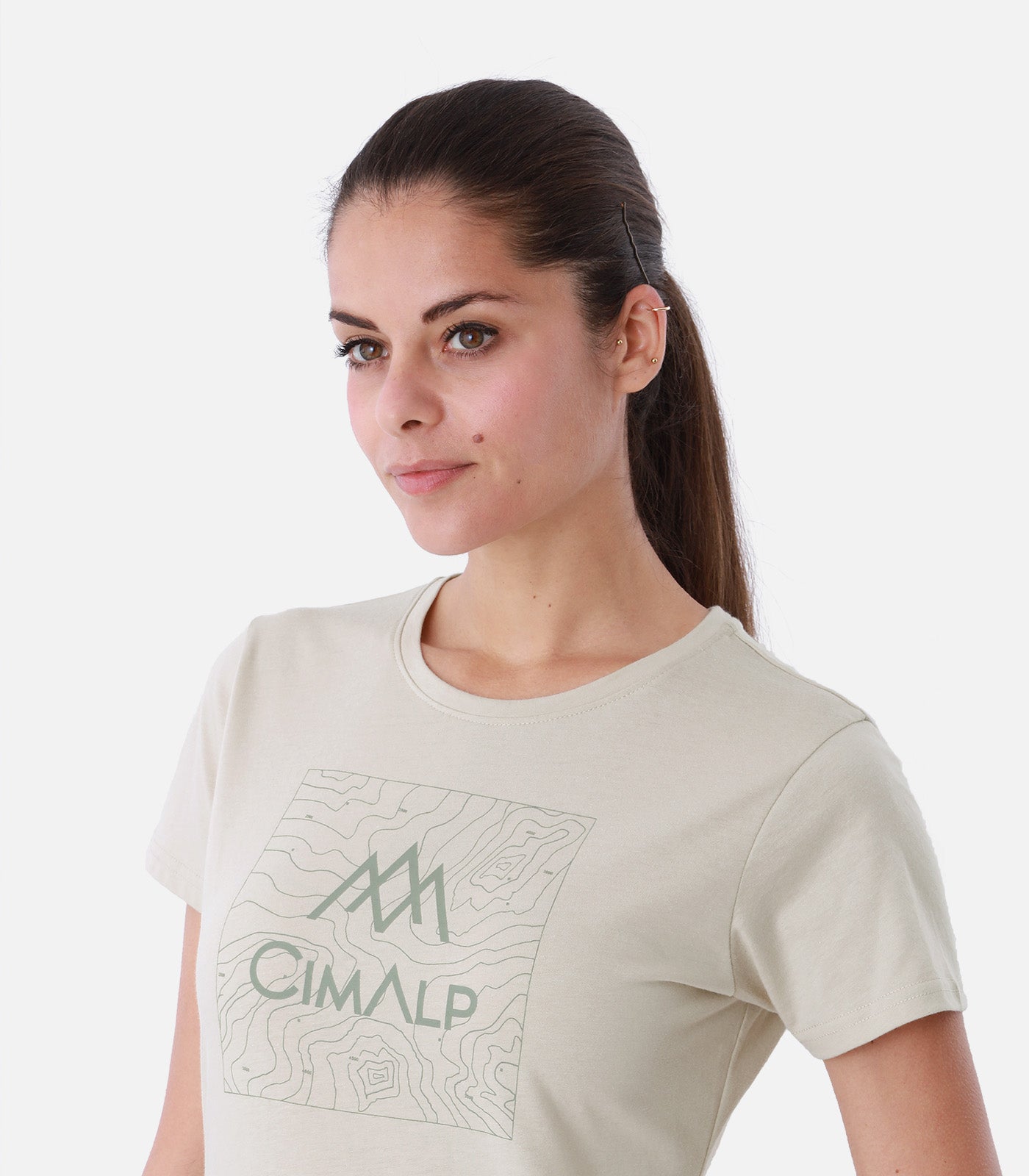 cimalp-map-2-f-t-shirt-randonn-e-femme-beige-anti-uv image 6