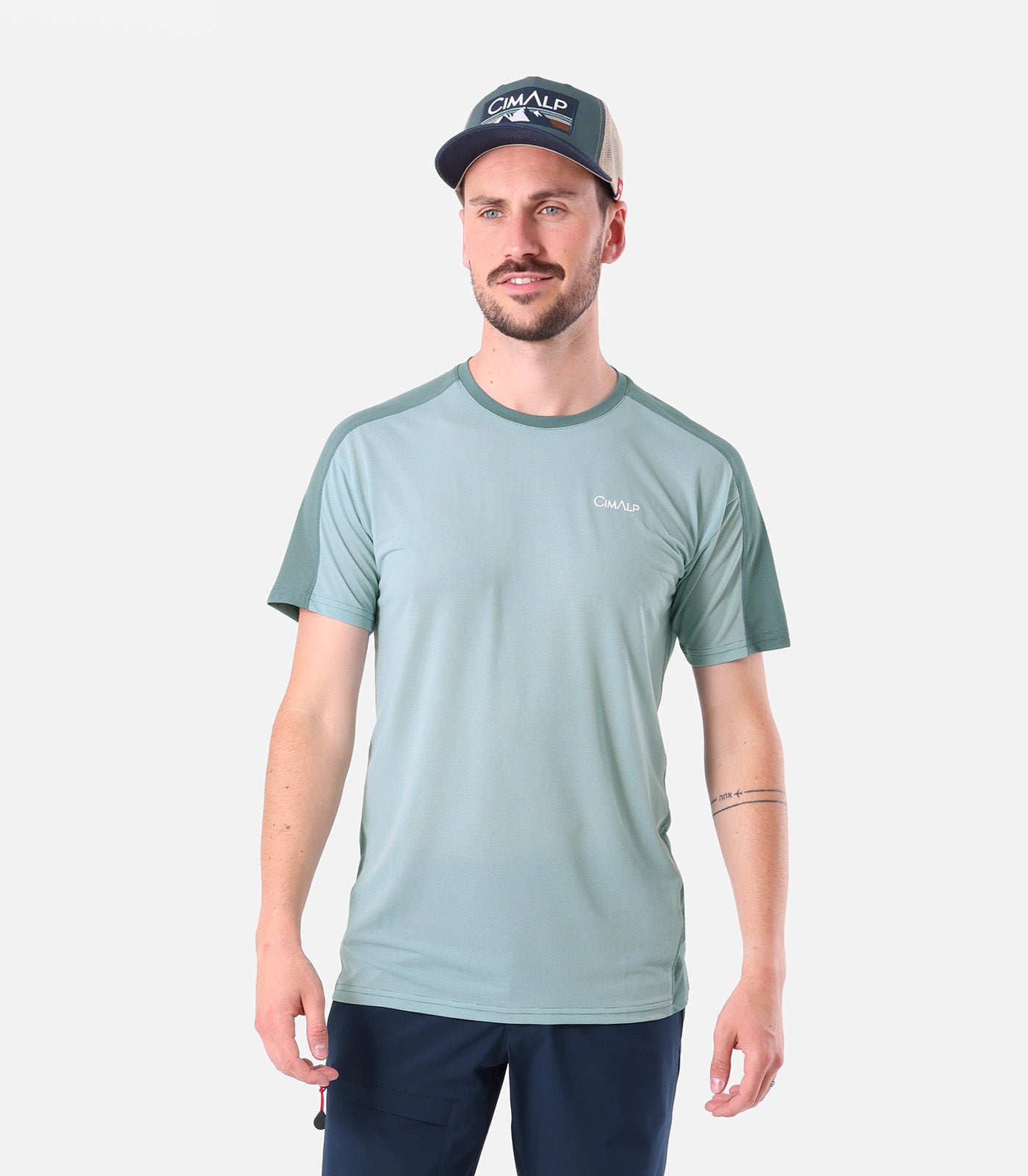 cimalp-eiger-2-h-bicolore-t-shirt-randonn-e-homme-grenat-respirant image 7