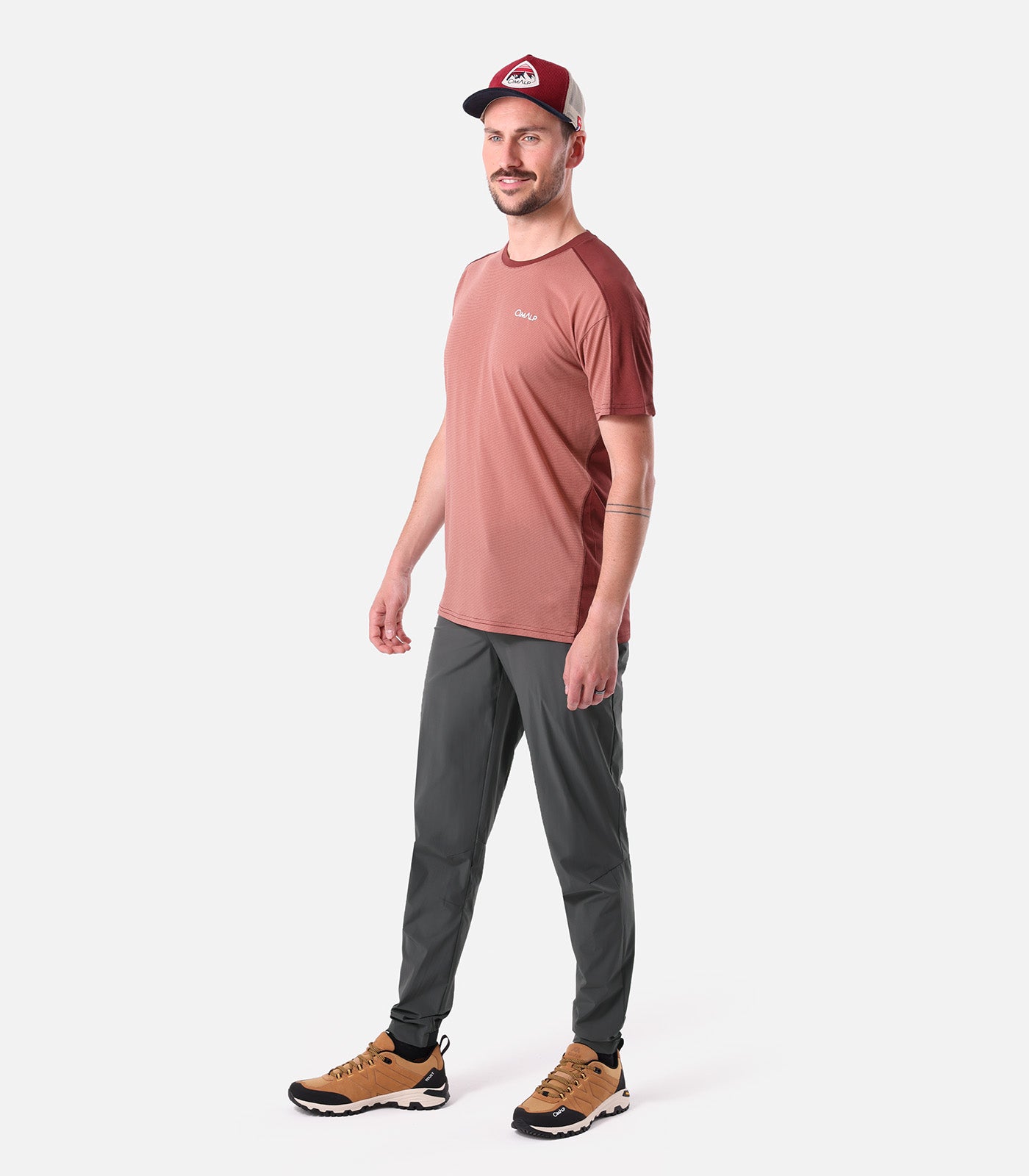 cimalp-eiger-2-h-bicolore-t-shirt-randonn-e-homme-grenat-respirant image 5