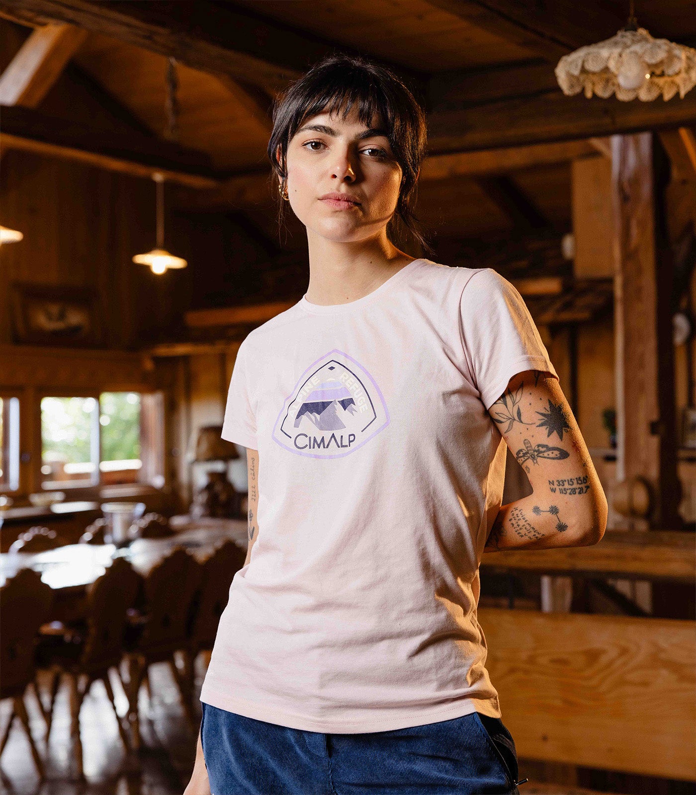 cimalp-almet-f-alpine-refuge-t-shirt-rando-femme-rose image 2
