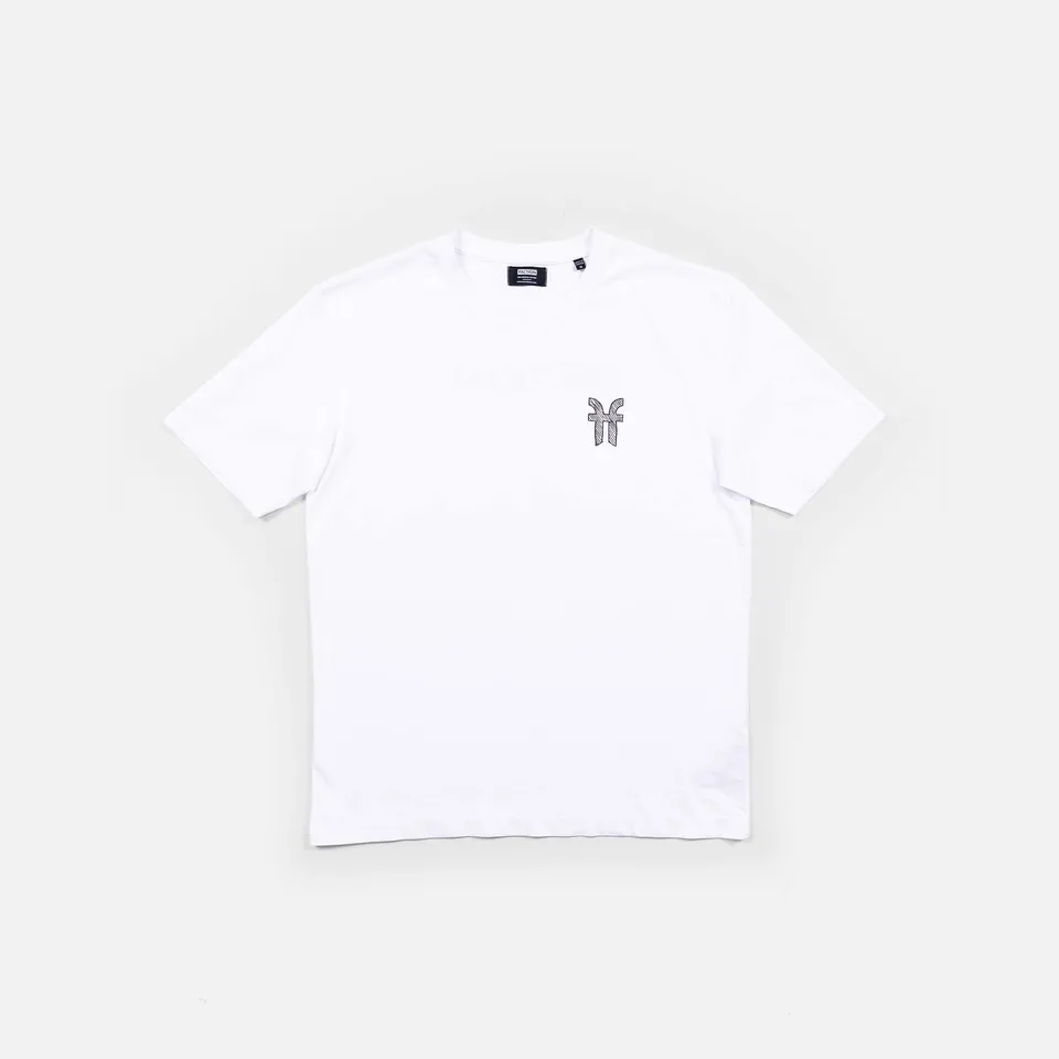 faction-logo-tee-t-shirt-coton-blanc-coupe-d-contract-e image 1